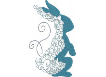 Stickdatei - Blumiger Osterhase 1